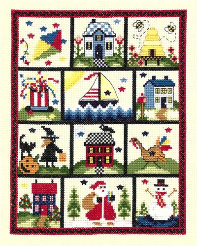 click here to view larger image of Four Seasons Kit (counted cross stitch kit)