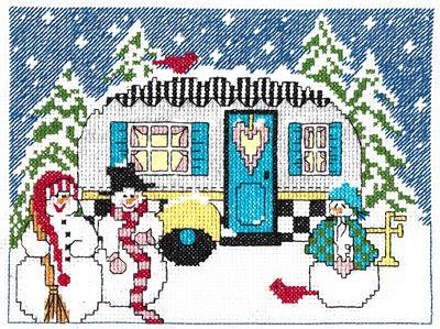 click here to view larger image of Winter Camper Kit (counted cross stitch kit)