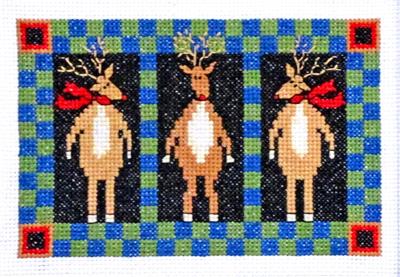 click here to view larger image of Three Reindeer Kit (counted cross stitch kit)