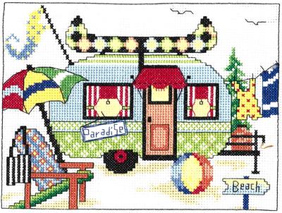 click here to view larger image of Summer Camper Kit (counted cross stitch kit)