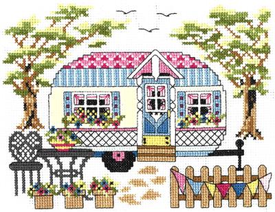 click here to view larger image of Spring Camper Kit (counted cross stitch kit)
