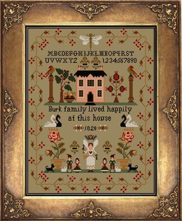 click here to view larger image of Abigail Burk 1820 Sampler (chart)