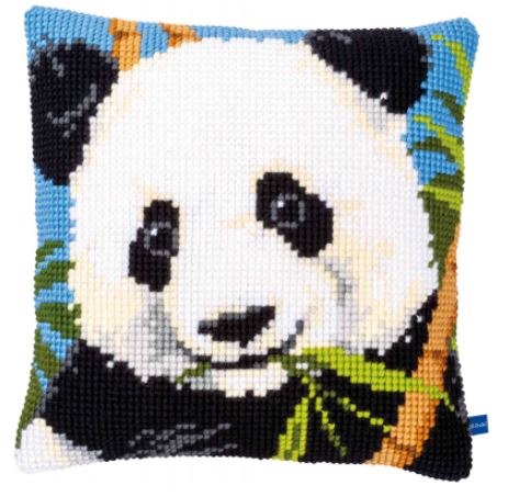 click here to view larger image of Panda Cushion (counted canvas kit)
