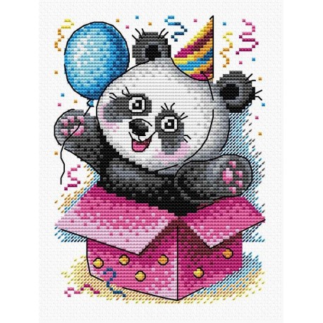 click here to view larger image of Cartoon Panda (counted cross stitch kit)