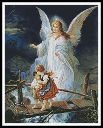click here to view larger image of Guardian Angel Watching over Children (chart)