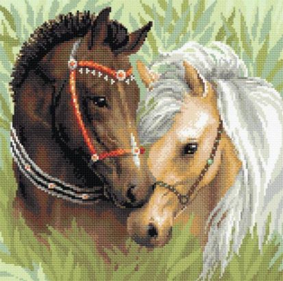click here to view larger image of Pair of Horses (Diamond Embroidery)