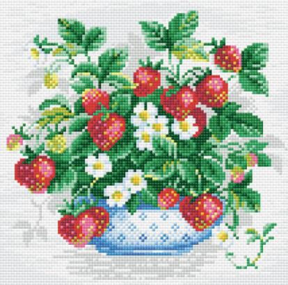 click here to view larger image of Basket of Strawberries (Diamond Embroidery)