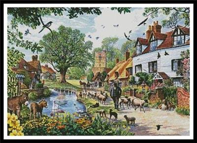 click here to view larger image of Village in Spring, A (chart)