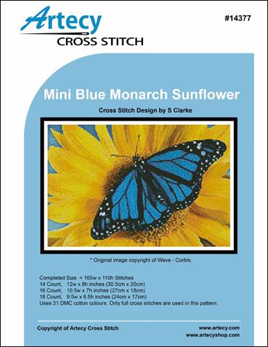 click here to view larger image of Mini Blue Monarch Sunflower (chart)