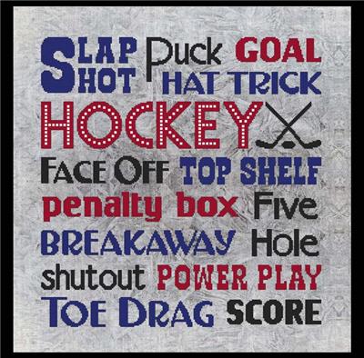 click here to view larger image of Subway Art - Hockey (chart)
