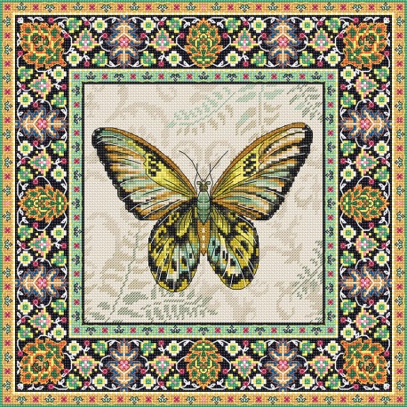 click here to view larger image of Vintage Butterfly (counted cross stitch kit)