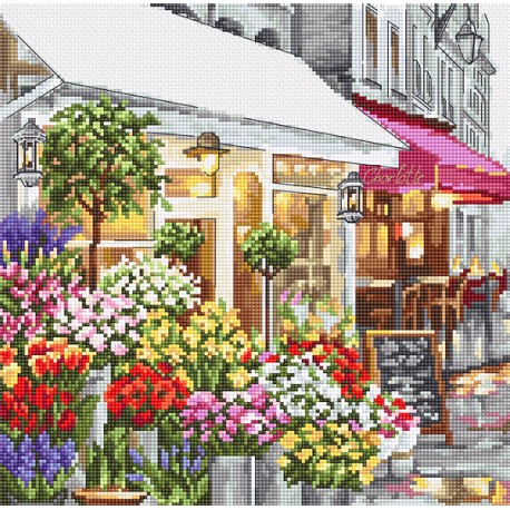click here to view larger image of Flowers Shop  (counted cross stitch kit)