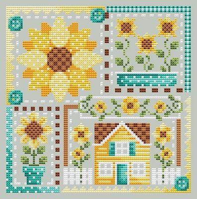 click here to view larger image of Patchwork Sunflower (chart)