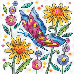 click here to view larger image of Red Butterfly - (Aida only) (counted cross stitch kit)