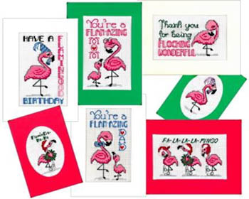 click here to view larger image of Flamingo Greeting Cards (chart)