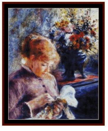 click here to view larger image of Lady Sewing (chart)