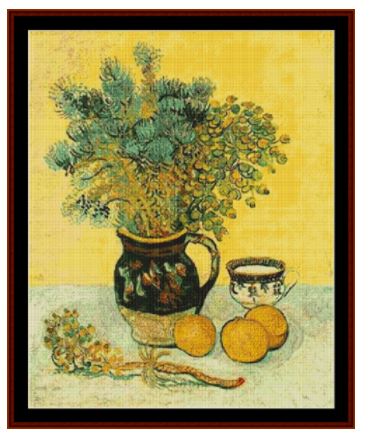 click here to view larger image of Wildflowers in a Majolica Jug (chart)