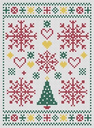 click here to view larger image of Christmas - Modern Sampler (chart)