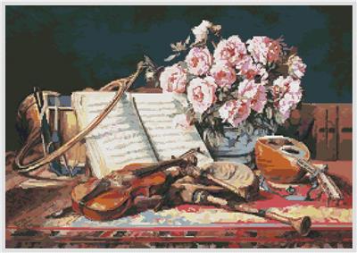click here to view larger image of Musical Still Life (Charles Antoine Loyeux) (chart)