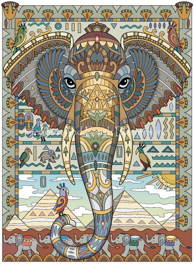 click here to view larger image of Egyptian Elephant - Mini (chart)