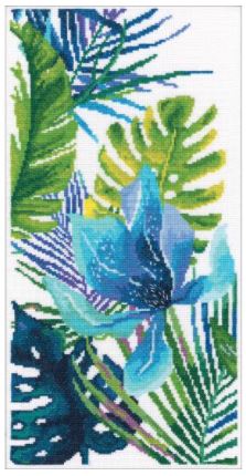 click here to view larger image of Blue Flower (counted cross stitch kit)