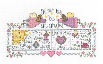click here to view larger image of How to be an Angel - Gail Bussi (counted cross stitch kit)