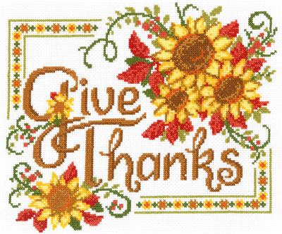 click here to view larger image of Give Thanks Sunflowers - Ursula Michael (chart)