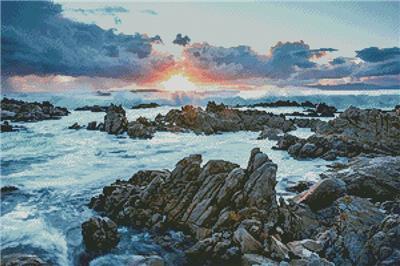 click here to view larger image of Sunset over Rocks at Gansbaai   (chart)