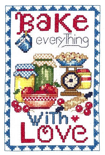 click here to view larger image of Bake Everything with Love (counted cross stitch kit)