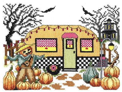 click here to view larger image of Autumn Camper Kit (counted cross stitch kit)