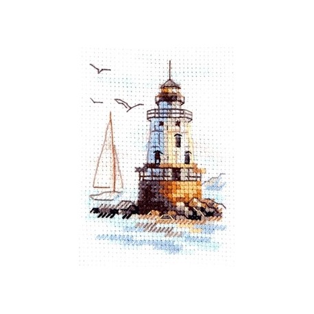 click here to view larger image of Sunny Morning - Lighthouse (counted cross stitch kit)
