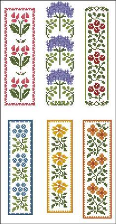 click here to view larger image of Floral Bookmarks (chart)
