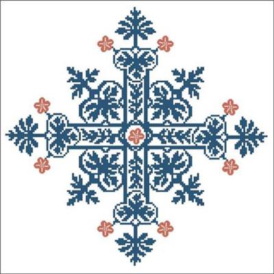 click here to view larger image of Floral Ornamental 026 Blue Gothic (chart)