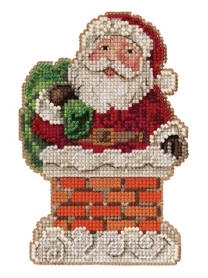 click here to view larger image of Santa in Chimney 2021 (counted cross stitch kit)