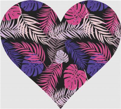 click here to view larger image of Purple and Pink Palm Heart (chart)