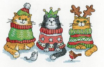 click here to view larger image of Christmas Jumpers - (Aida only) (counted cross stitch kit)