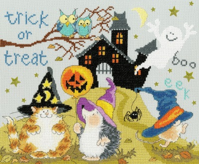 click here to view larger image of Trick or Treat - Margaret Sherry (counted cross stitch kit)