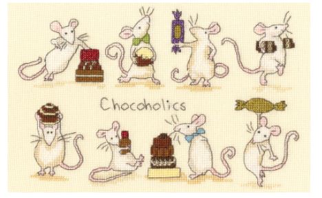 click here to view larger image of Chocoholics (counted cross stitch kit)
