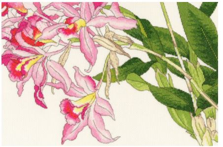 click here to view larger image of Orchid Blooms   (counted cross stitch kit)