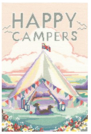 click here to view larger image of Vintage Camping (counted cross stitch kit)