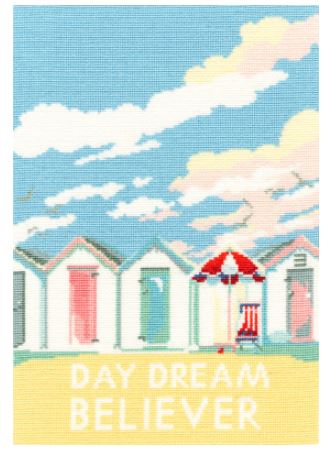 click here to view larger image of Vintage Beach Huts (counted cross stitch kit)