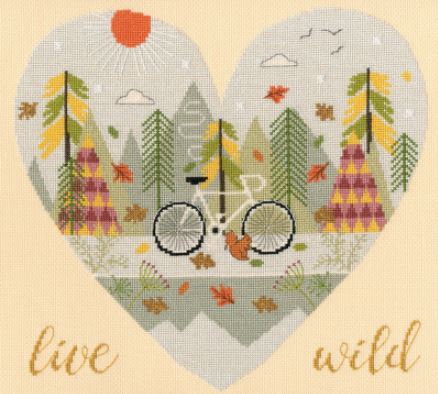 click here to view larger image of Wild at Heart - Live Wild (counted cross stitch kit)