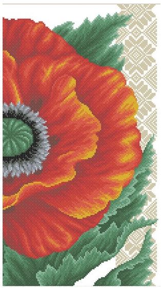 click here to view larger image of Crimson Bloom (counted cross stitch kit)