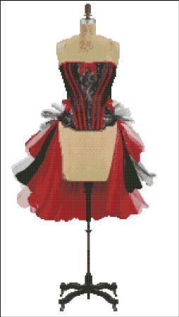 click here to view larger image of French Red Bustier (chart)