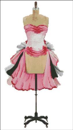 click here to view larger image of French Pink White Bustier (chart)