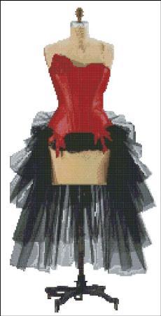click here to view larger image of French Black Tulle Bustier (chart)