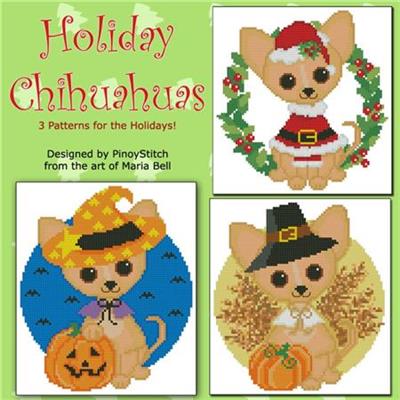 click here to view larger image of Holiday Chihuahuas (chart)