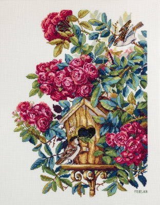click here to view larger image of Rose Bush (counted cross stitch kit)