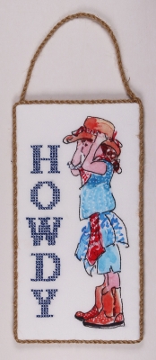 click here to view larger image of Little Cowgirl (stamped cross stitch kit)