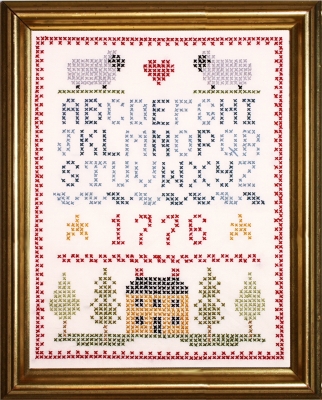 click here to view larger image of Americana Sampler (stamped cross stitch kit)